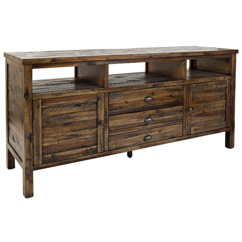 Artisan's Craft 70" TV Stand Media Console in Distressed Dakota Oak